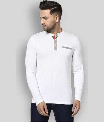 Glito Pack of 1 Cotton Blend Regular Fit Men's T-Shirt ( White )