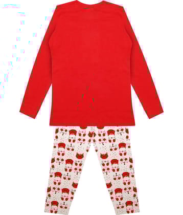 MIST N FOGG Pack of 1 Girls Cotton Blend Nightsuit Set ( Dark Blue )