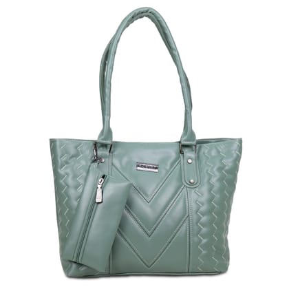 Jothi CrestVale Premium Womens Handbag | Multi-Compartment Synthetic Leather Tote | Stylish V-Pattern Finish | Water-Resistant | Soft Base | Green Jothi CrestVale Premium Womens Handbag | Multi-Compartment Synthetic Leather Tote | Stylish V-Pattern Finish | Water-Resistant | Soft Base | Green