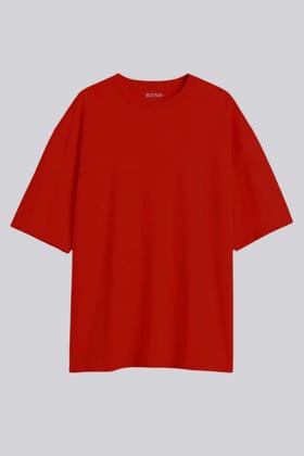 Crimson- Oversized T-Shirt-XS