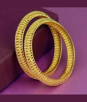 Vighnaharta Traditional Wear 1gm Gold Plated Alloy Bangle (Kada, Tode) for Women and Girls - pack of 2 pcs Bangle- [VFJ1014BG2-8]