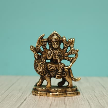Divinely Crafted Brass Durga Mata Idol Brass Sherawali Mata Murti for Vijaya Dashami Pooja Divinely Crafted Brass Durga Mata Idol Brass Sherawali Mata Murti for Vijaya Dashami Pooja