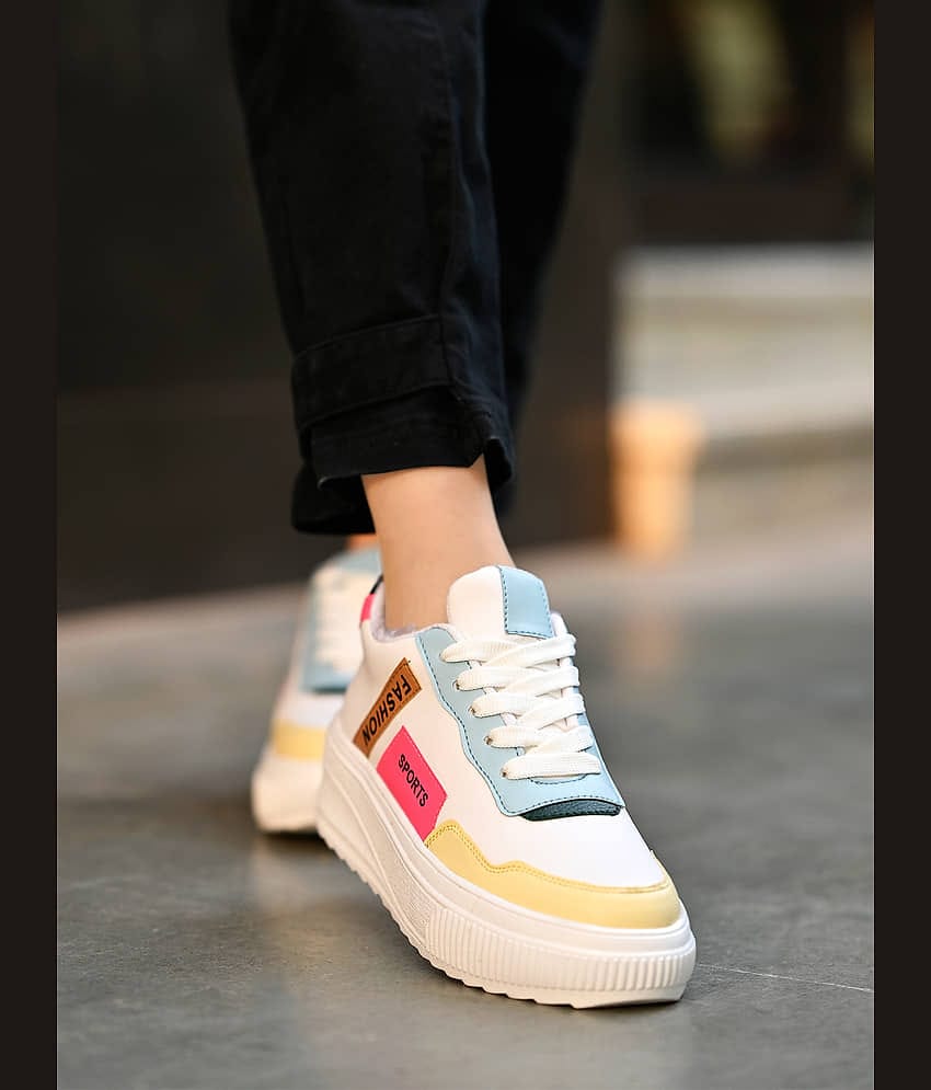 Stylestry White Women's Sneakers