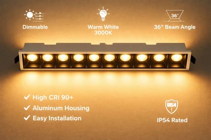 SPARKWORLD Rectangular 10x2W LED Spot Light Spot Light Ceiling Lamp (Black) | Colour: 20W SPARKWORLD Rectangular 10x2W LED Spot Light Spot Light Ceiling Lamp (Black) | Colour: 20W