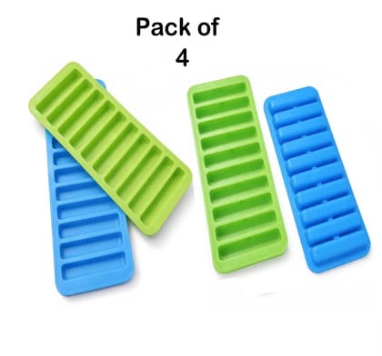 Water Bottle Ice Cube Tray with Easy Release Push Pop Out Stick Colored Silicone