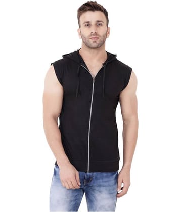 Tfurnish Cotton Blend Black Solids T-Shirt