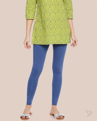 Cotton Ankle Legging - Ink Blue-S / Ink Blue