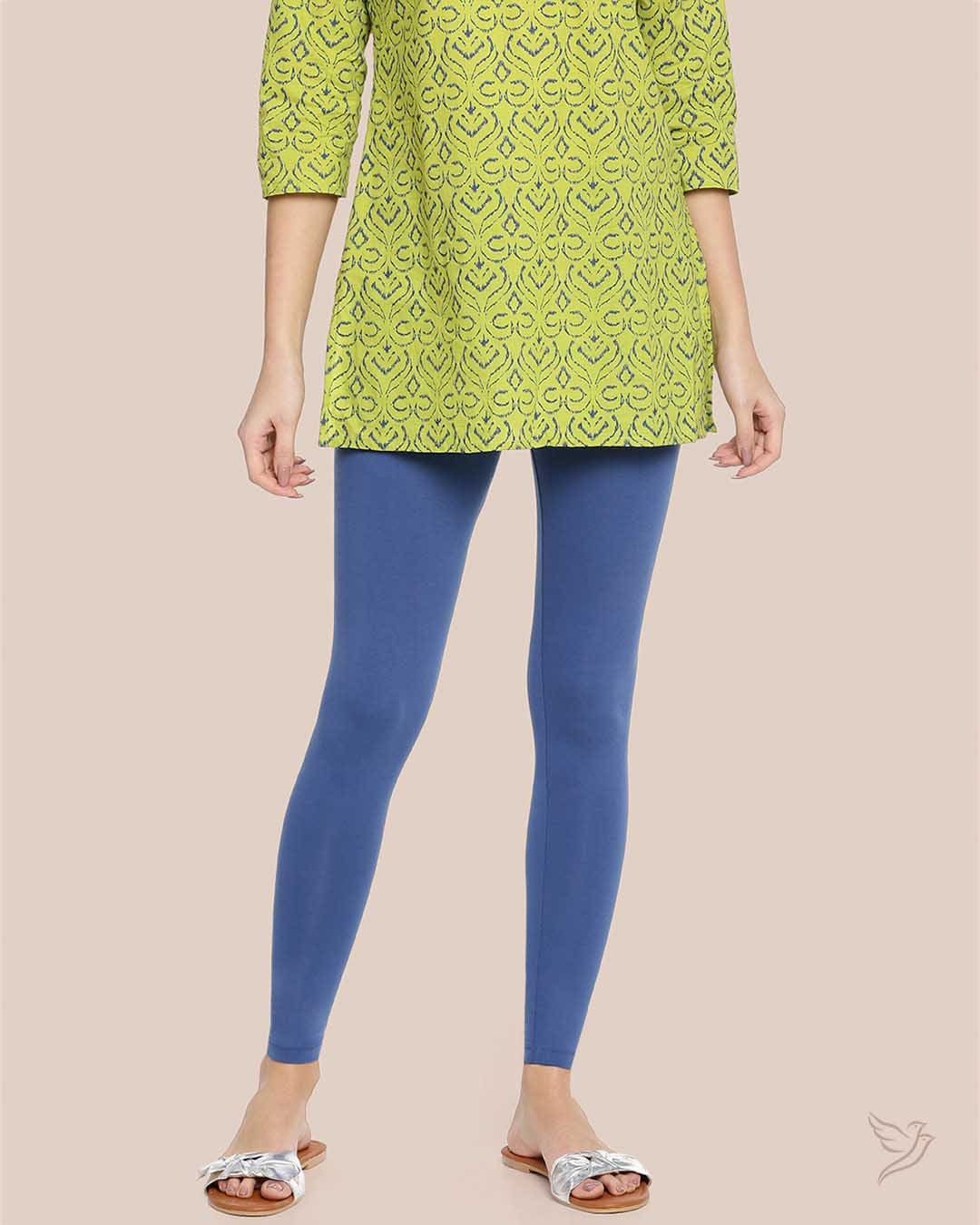 Cotton Ankle Legging - Ink Blue-S / Ink Blue