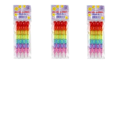 Nawani Pencil Set- Pack of 3 for Birthday Party Return Gifts for Kid, Each Pack Contains: 4 Stack Pencils,