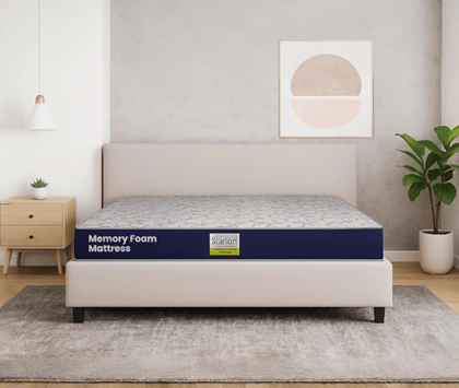 Starlon The Cloud Comfort Memory Foam Mattress | Dual Comfort Orthopedic Design for Back Pain Relief | Rebonded Foam Base with Adaptive Memory Foam for Spine Alignment | King Size (72x78x5 Inches)