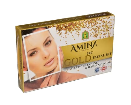 AMINA 24c GOLD facial Kit for Deep Cleansing & Radiant look