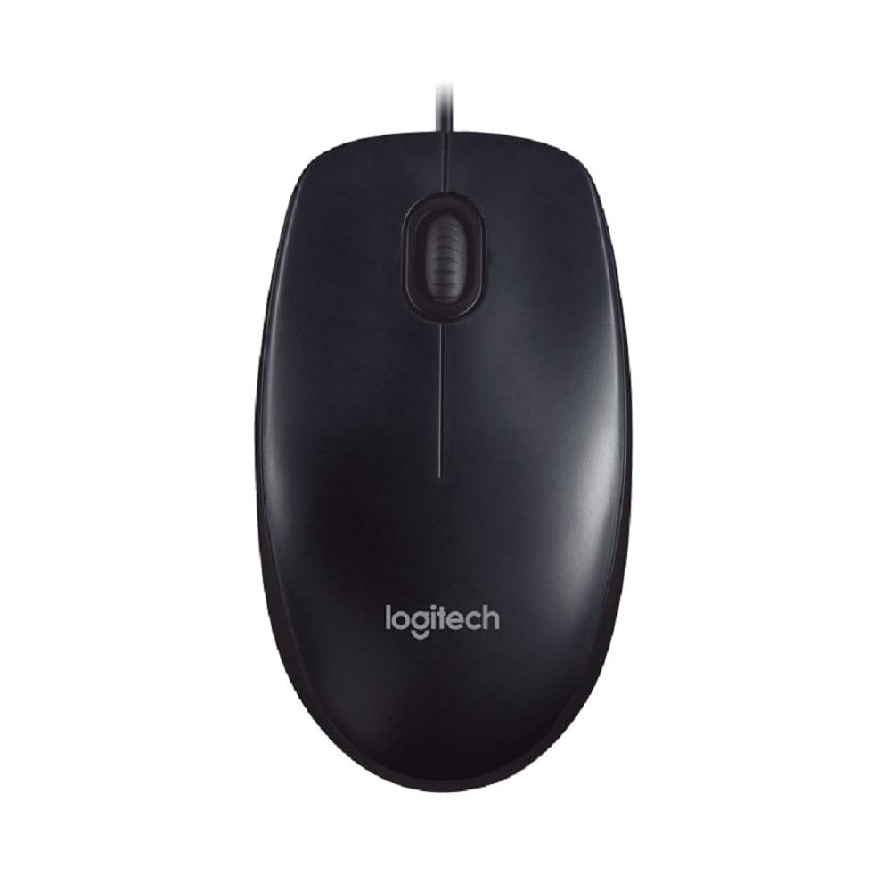 Logitech M90 Wired USB Mouse, Black