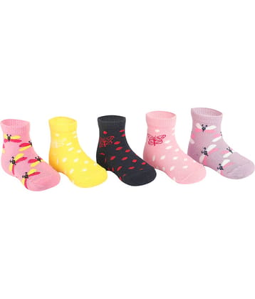 PRIMESOX Pack of 5 Baby Girls Cotton Full Length Socks ( Multocolor 1 )