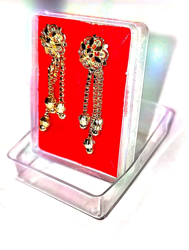 Gold Plated Chandbali Earrings with Pearls for Women