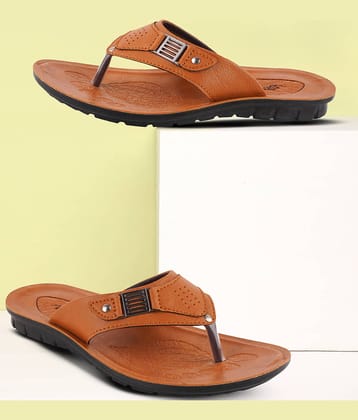 PUPINE Tan Men's Thong Flip Flop