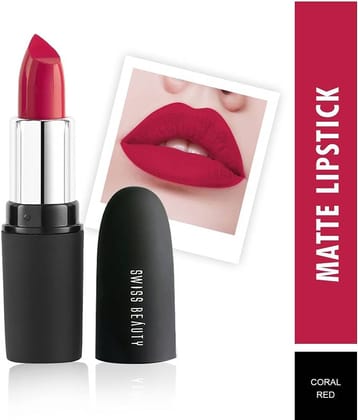Swiss Beauty Matte Lipstick (Velvet Maroon), 3.8gm