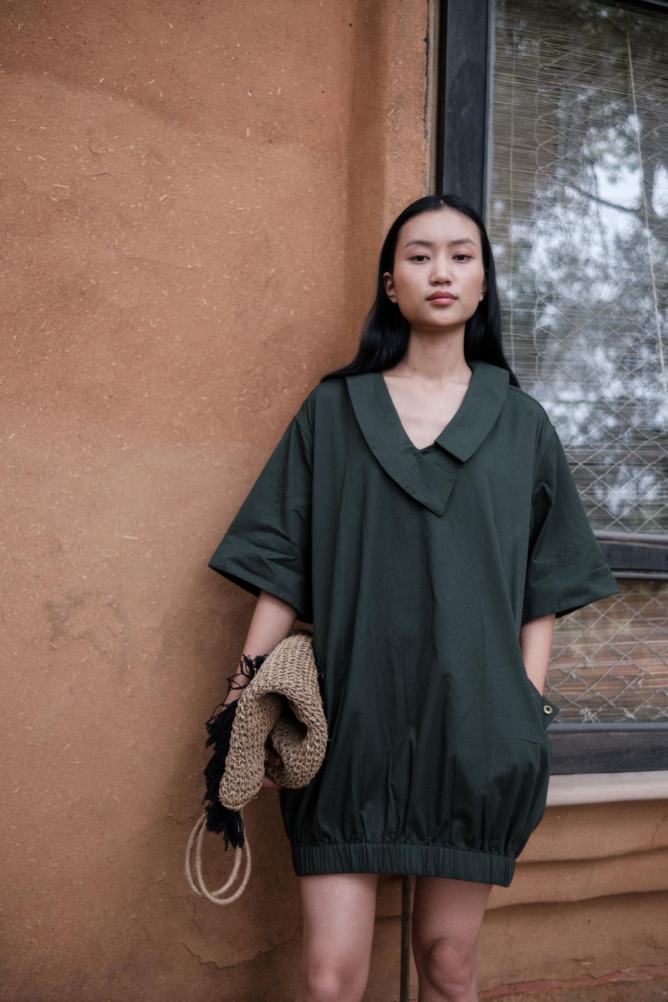 Sydney Shift Dress Forest Green-XS
