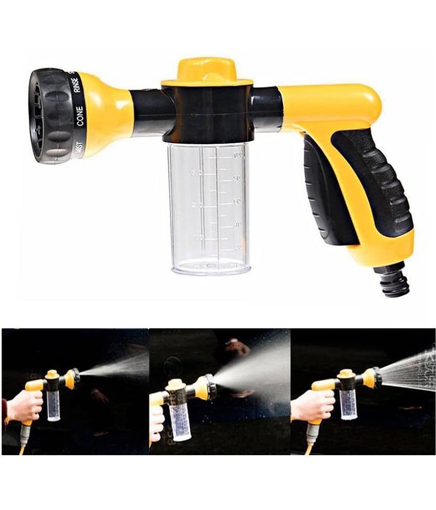 8 Pattern High Pressure Car Washing Foam Nozzle Water Spray Gun for Car, Motorcycle & Bike Cleaning Wash Machine