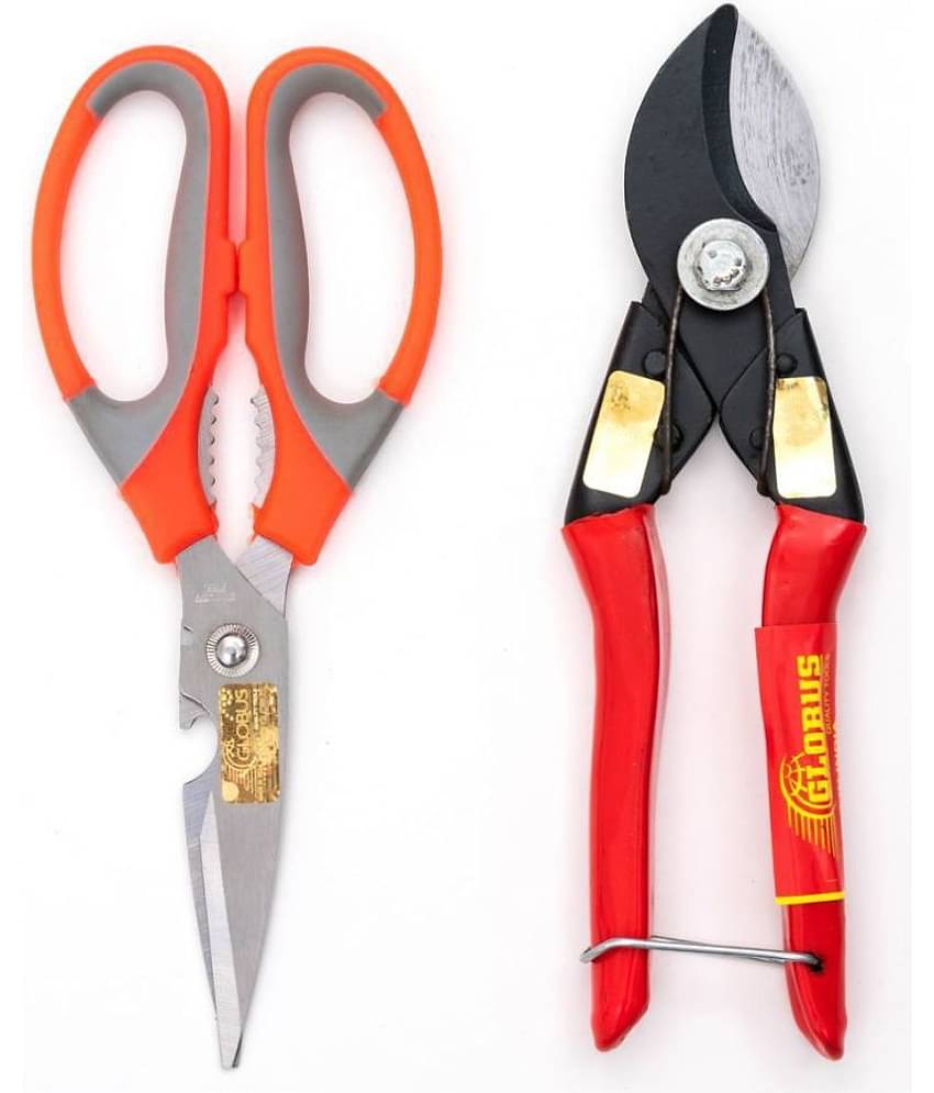 GLOBUS 1254 Steel Garden Tool Set/2 PCS (Garden Scissor and Garden Cutter)