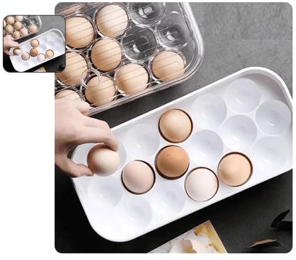12 Cavity Egg Storage Box For Holding And Placing Eggs Easily And Firmly.