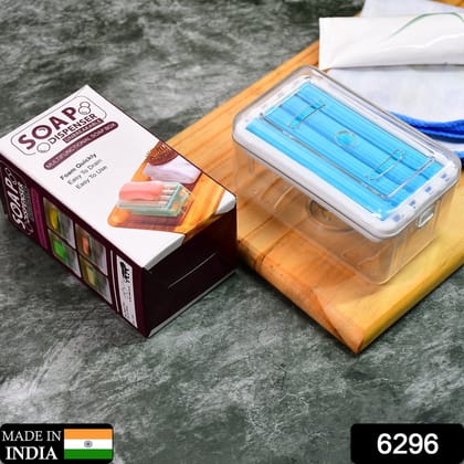 2-in-1 Portable Soap Dish & Dispenser – Multifunctional Soap Holder with Roller & Drain Holes for Bathroom, Kitchen, Home Use (1 Pc)