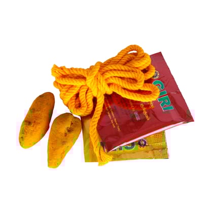 Giri Thirumangalya Set | Turmeric | Kumkum | Yellow Thread | Turmeric Finger | Thamboola Pack for Pooja