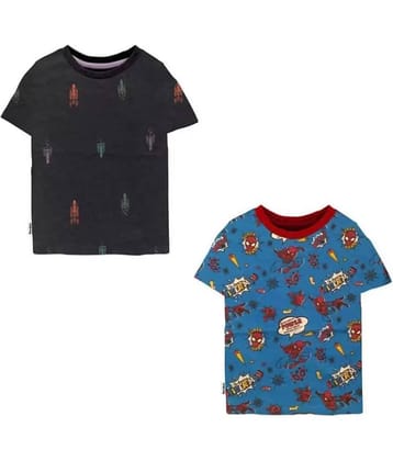 NammaBaby Pack of 2 Boys Cotton T-Shirt ( Multicolor )