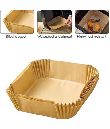 air fryer paper liners, disposable air fryer liners, parchment paper liners, 8 inch square paper, air fryer basket liners, oil proof paper, non stick baking paper, kitchen accessories, air fryer parchment paper