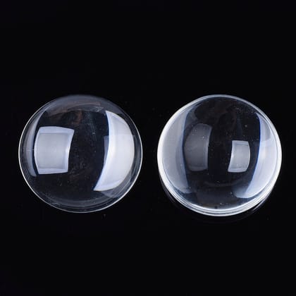 Glass Cabochons Embellishments 50x12 MM (4 Pieces) Round Dome Patch Transparent Color For Jewellery Making DIY Painting Crafts Decoration-4 Pieces