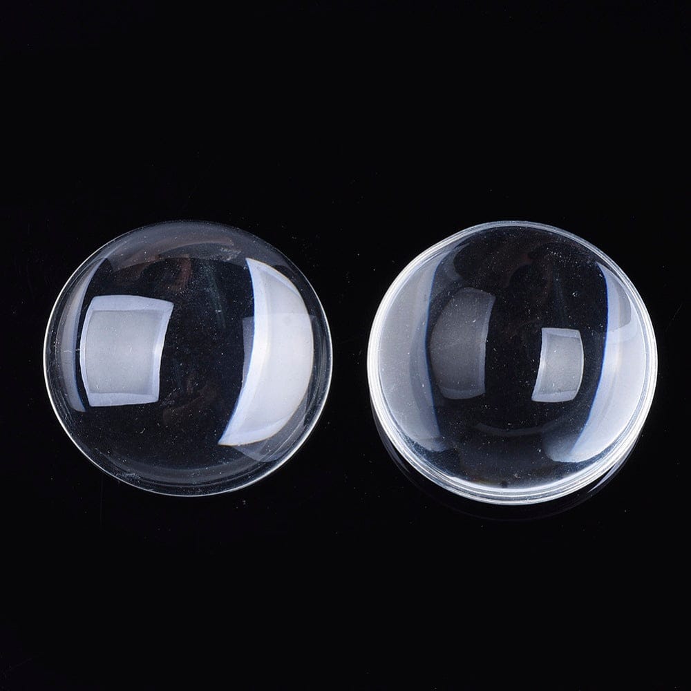 Glass Cabochons Embellishments 50x12 MM (4 Pieces) Round Dome Patch Transparent Color For Jewellery Making DIY Painting Crafts Decoration-4 Pieces