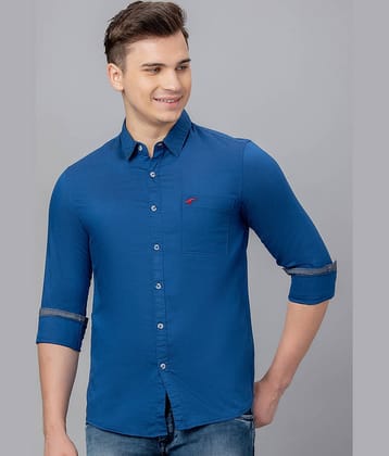 Globus - Navy Blue 100% Cotton Regular Fit Men's Casual Shirt ( Pack of 1 )