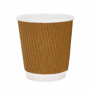 200 ml Double Wall Ripple Paper Cups Pack of 25 200 ml Double Wall Ripple Paper Cups Pack of 25