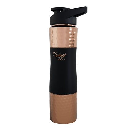 LA' FORTE Pure Copper Water Bottle with Shaker Lid - 750 ml