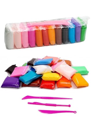 12pcs Set Light Clay Air Dry Polymer Plasticine Modelling Clay Super Light