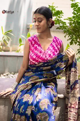 Pink Shibori Blouse