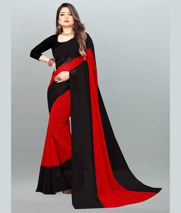ANAND SAREES Georgette Printed Regular Saree With Unstitched Blouse Piece ( Multicolor )