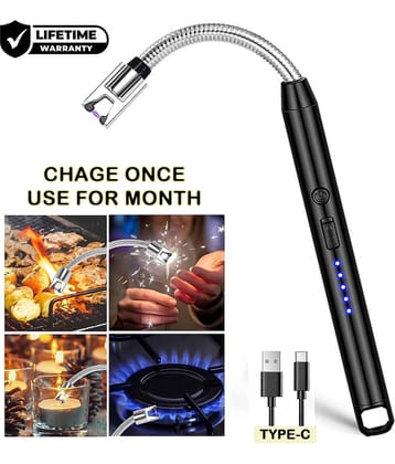 AZANIA Multicolor Stainless Steel Kitchen Electric Gas Lighter ( Pack of 1 )