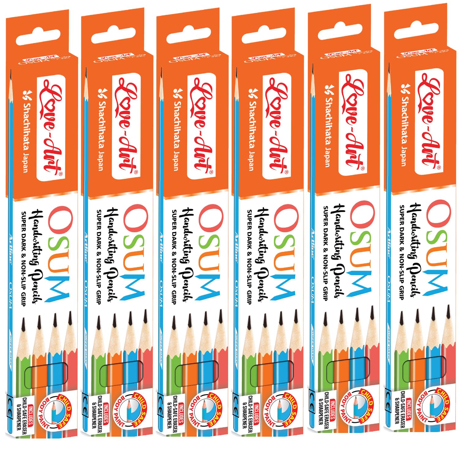 Artline OSUM Traingular Pencil (8 Packs) | Brake Free Extra Dark Writing