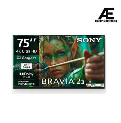 Sony 189 cm (75 inches) BRAVIA 7 4K Ultra HD AI Smart Mini LED Google TV K-75XR70 (Black) Sony 189 cm (75 inches) BRAVIA 7 4K Ultra HD AI Smart Mini LED Google TV K-75XR70 (Black)
