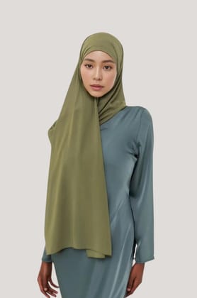 Premium Chiffon Hijab - Crocodile Green-Crocodile Green