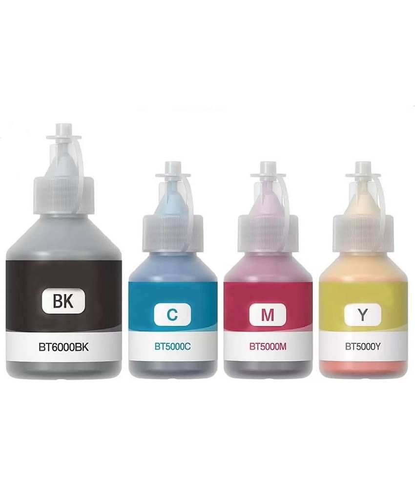 zokio FOR BROTHER DCP-T300 Multicolor Pack of 4 Cartridge for Brother BT5000 & BT6000BK use printer DCP-T300, DCP-T500, DCP-T700W, MFC-T800W