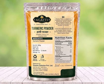 Agatti Turmeric(Haldi) Powder 500g
