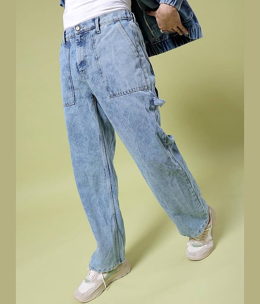The Indian Garage Co Men Relaxed Fit Mid Rise Cotton Jeans