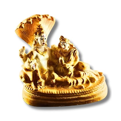 Laxmi Narayan Idol – 14 x 12 cm Handcrafted Vishnu Lakshmi Murti for Wealth, Prosperity &amp; Divine Protection | Premium Home Mandir Décor by Saadhya Decors