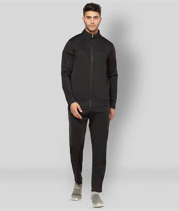 Glito - Black Polyester Slim Fit Solid Men's Sports Tracksuit ( Pack of 1 )