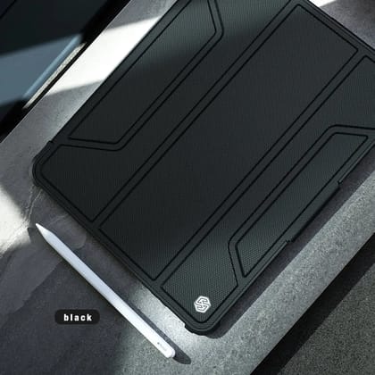 Nillkin Bumper Pro Leather Case Cover for iPad Mini 6th Generation 2021 with Pencil Holder-Black