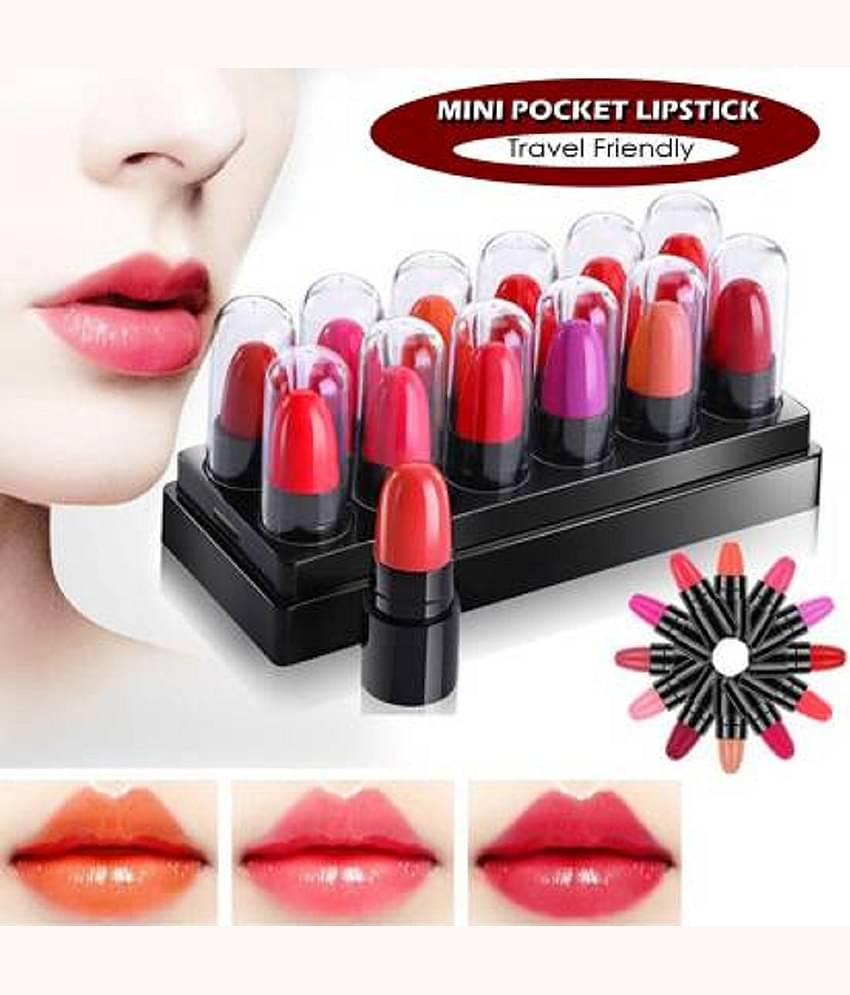 Pinner Multicolor Matte Finish Mini Bullet Lipstick Pack of 12