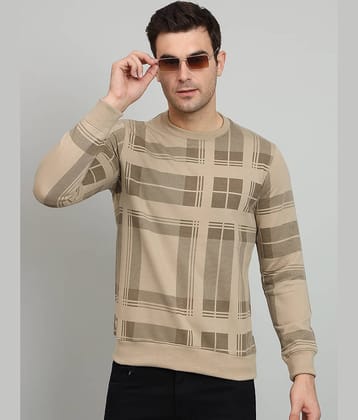 OGEN Cotton Blend Round Neck Men's Sweatshirt - Beige ( Pack of 1 )