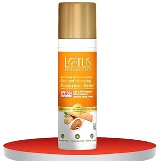Lotus Botanicals Sunscreen - Spf Spf 50+ Pa+++ Sandalwood & Hyaluronic Acid Glow And Hydrating Sunscreen Serum (30 Ml)