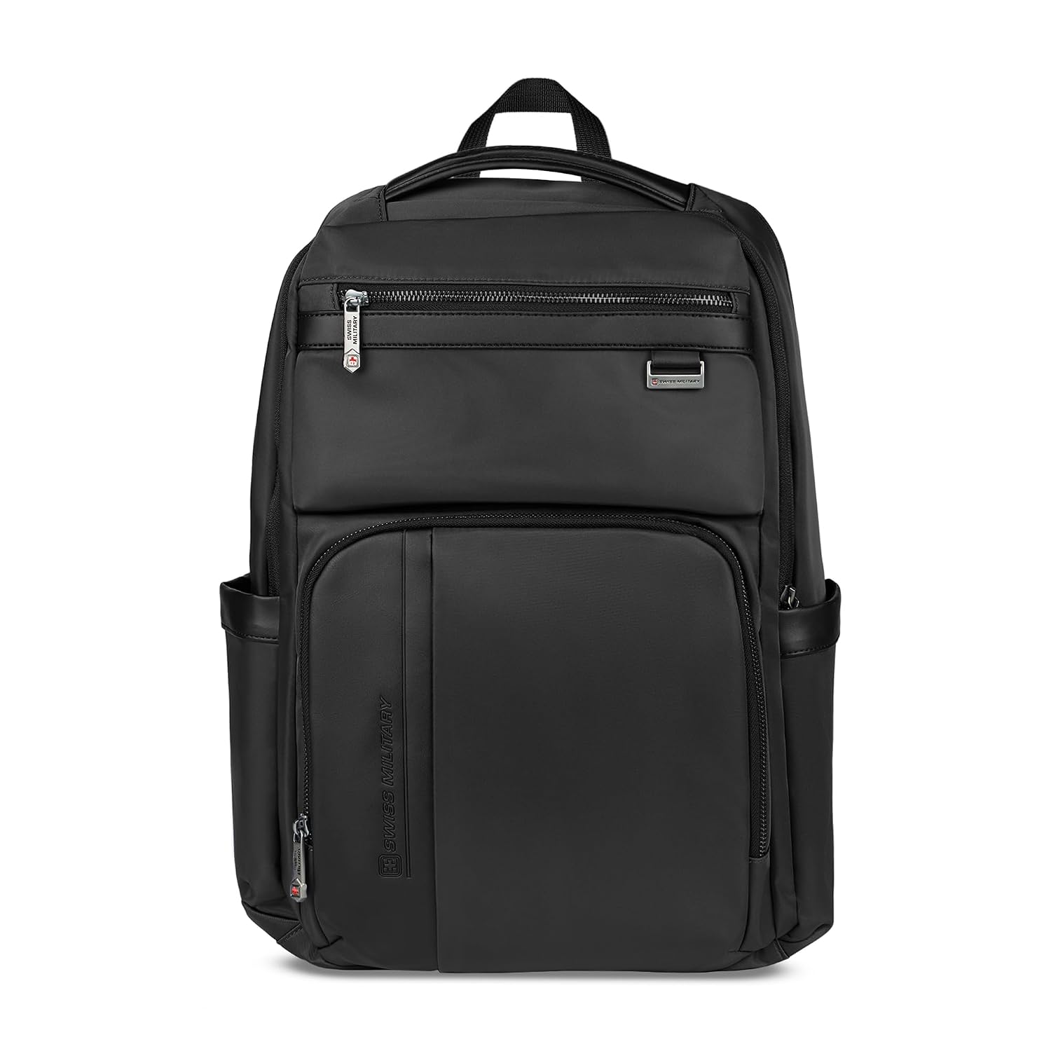 Black Gold Collection HALO 20L Laptop compartment fits up to 15.6" laptops with added iPad sleeve & anti-theft Back Quick Access Pocket, Travel-Friendly with Trolley Strap